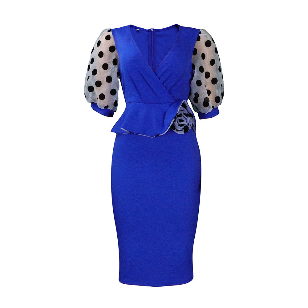 Robe à manches bouffantes