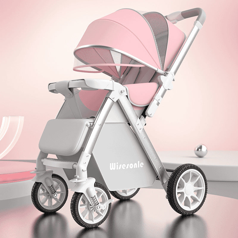 Poussette bébé légère et pliable en deux positions