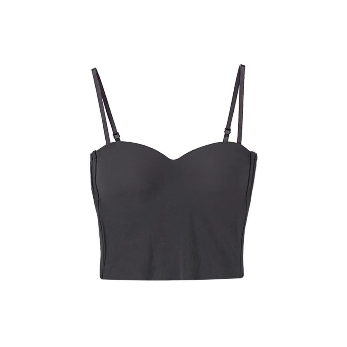 Débardeur bustier en soie glacée pour femme avec bonnets fixes