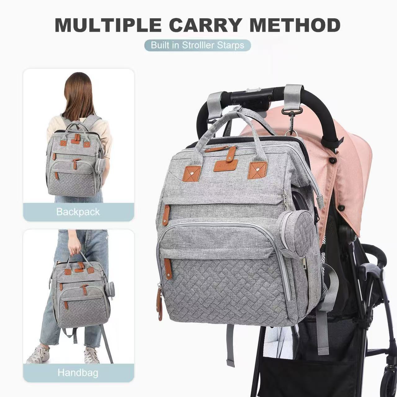 Sac à dos pliable pour lit bébé avec grande capacité