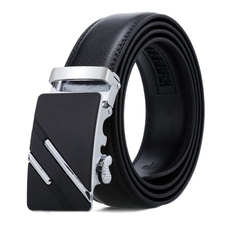Ceinture pour homme en cuir véritable double face avec boucle automatique