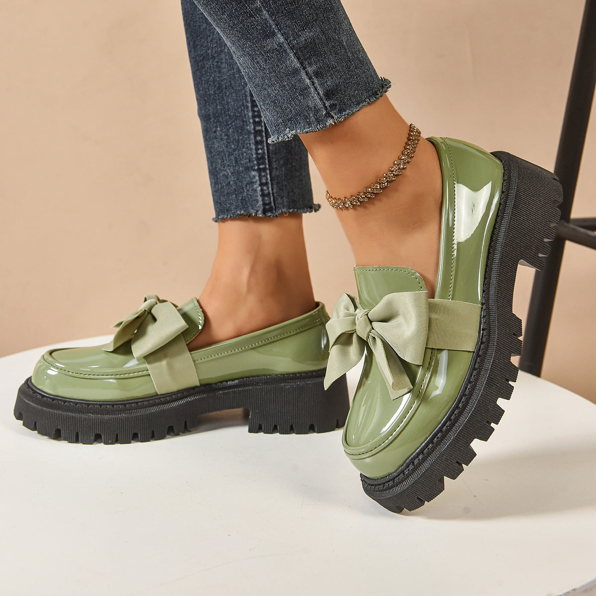 Mocassins à nœud papillon pour femmes