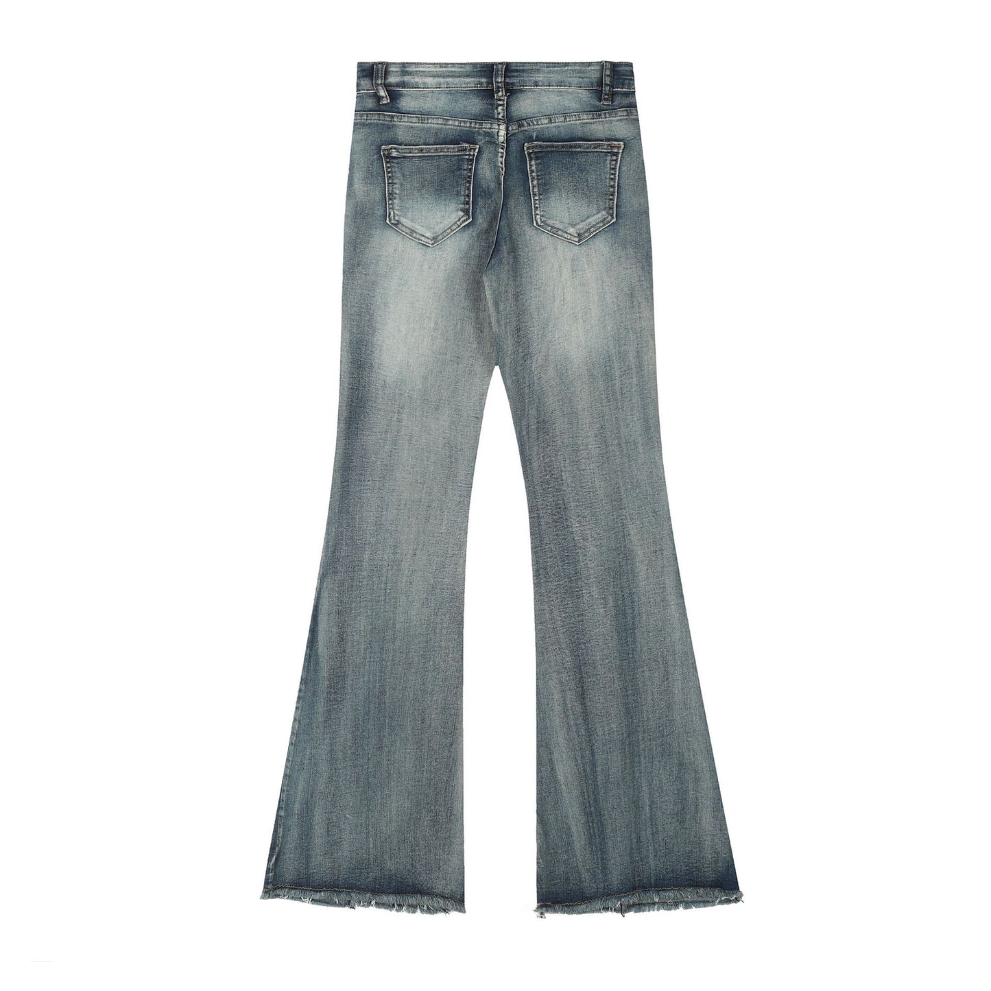 Pantalon en coton évasé pour femmes avec bord brut