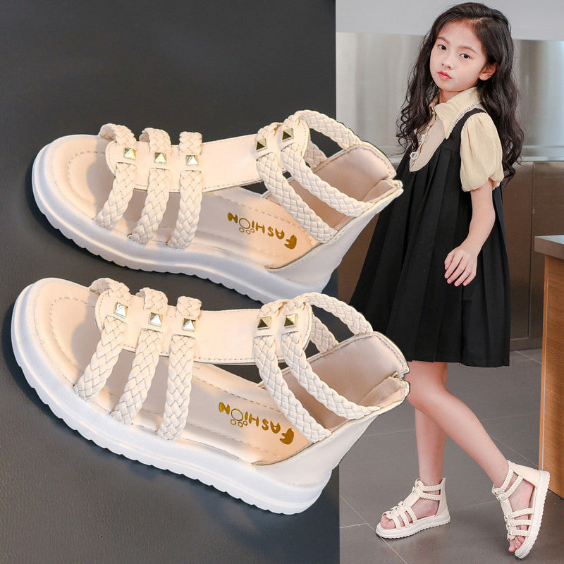 Sandales romaines ouvertes pour filles
