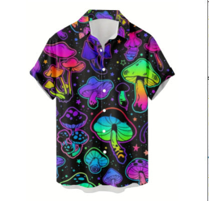Chemise vintage pour homme à manches courtes