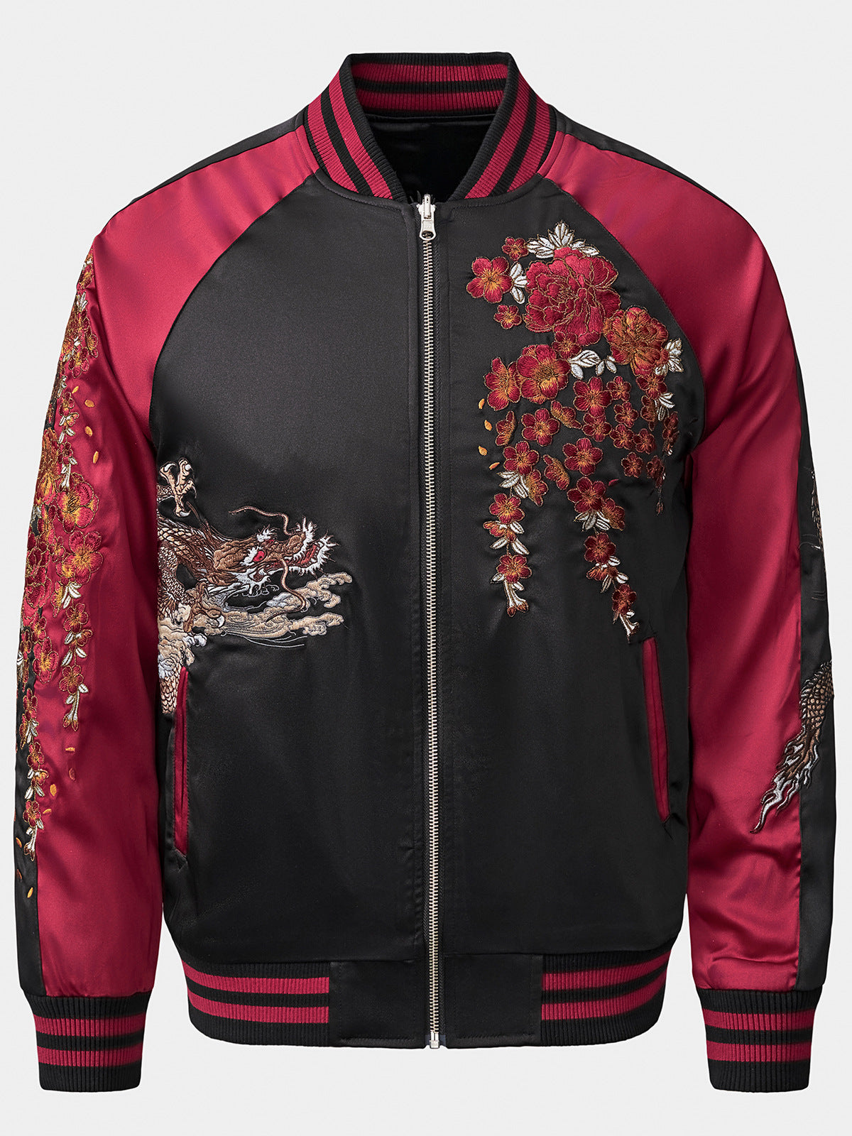 Veste pour homme avec broderie dragon de style chinois