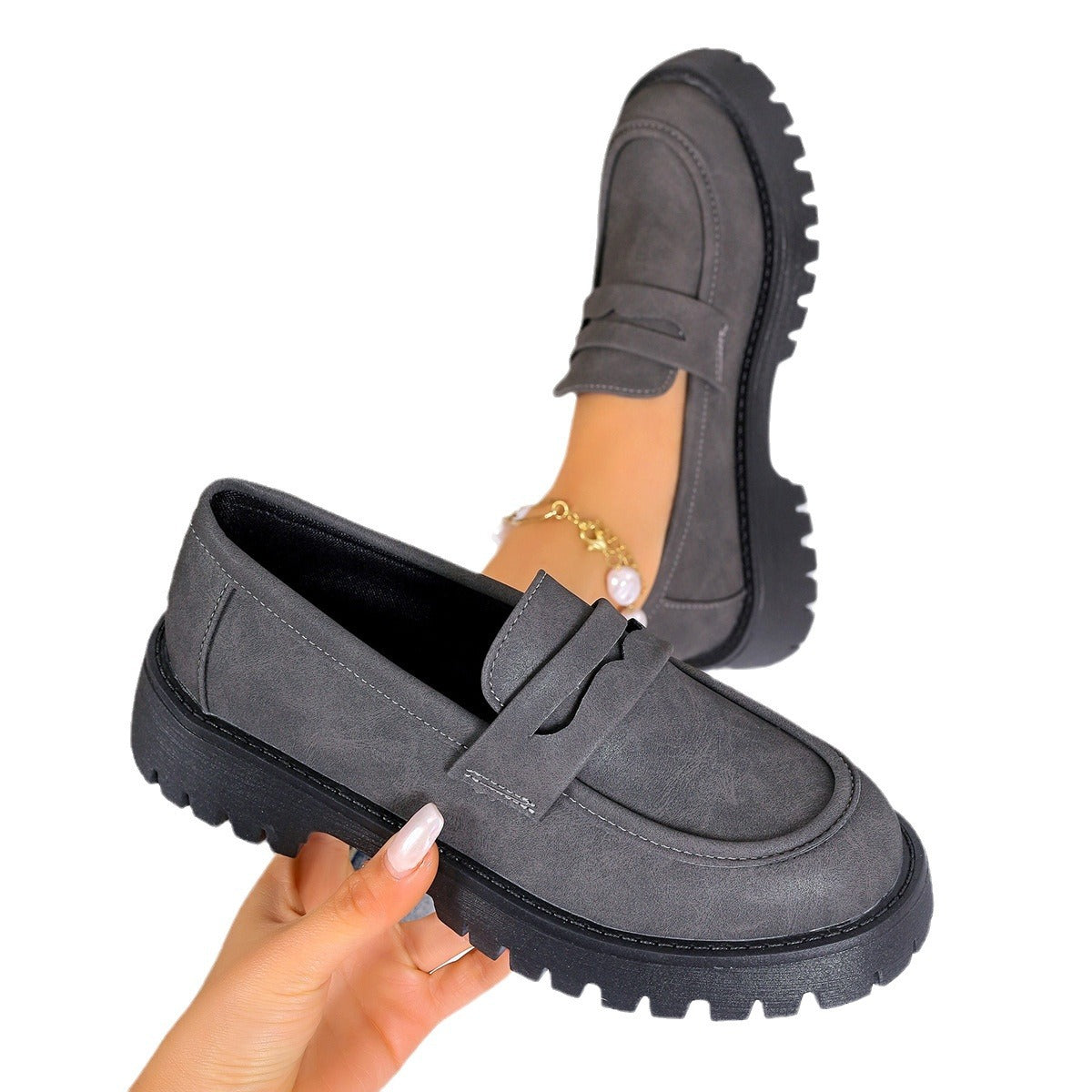 Mocassins à enfiler à tige basse