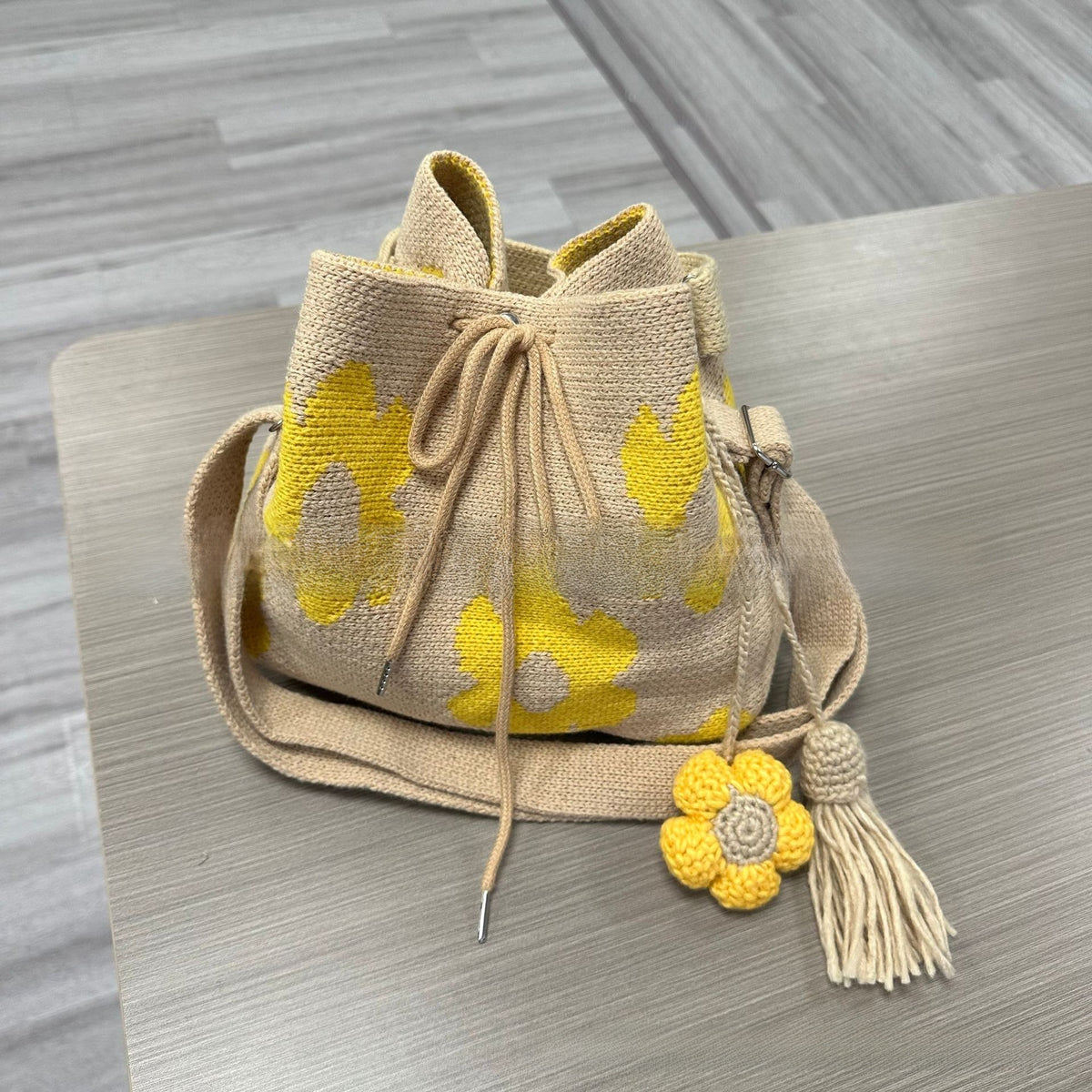 Sac fourre-tout floral au crochet fait main