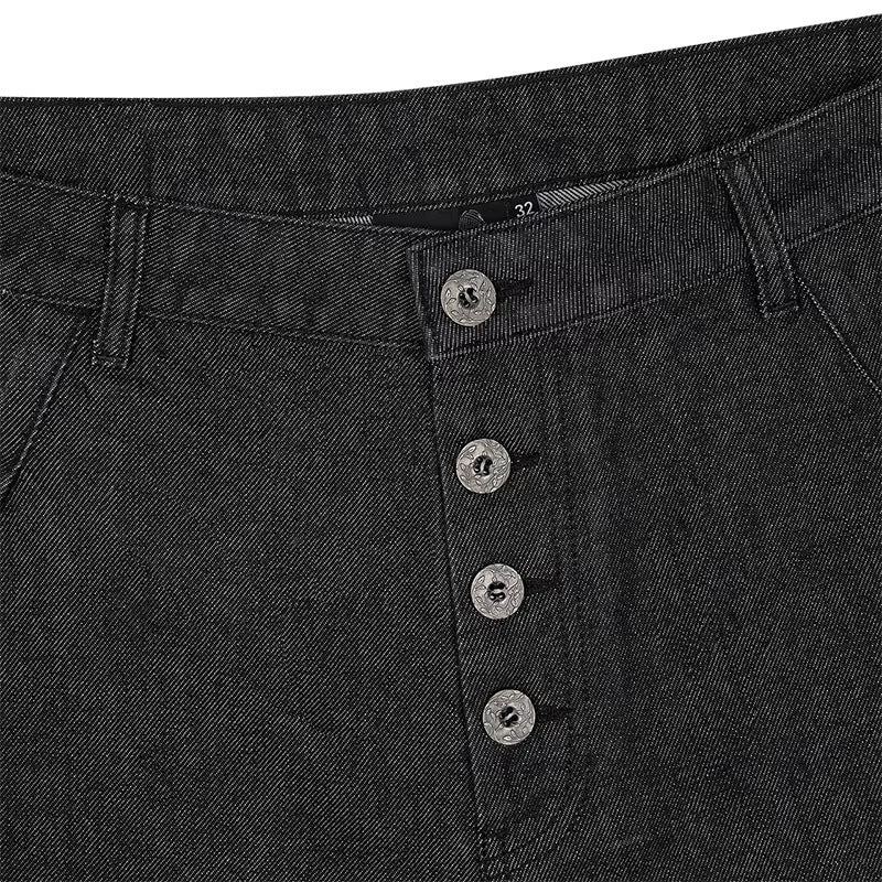 Jean brodé floral rétro