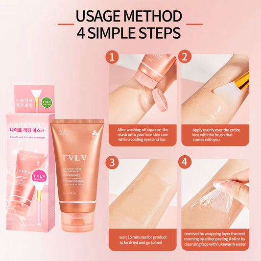 Masque peel-off hydratant au collagène et à la niacinamide