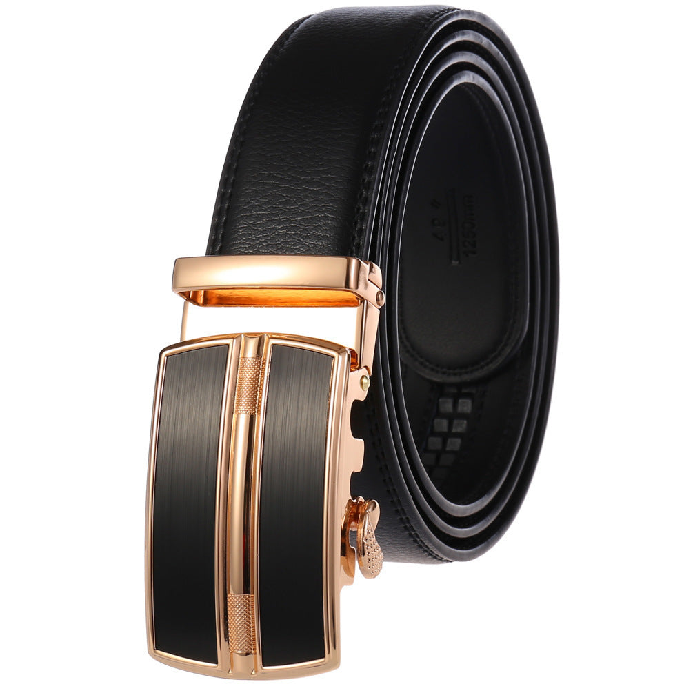 Ceinture homme en cuir de vachette à boucle automatique