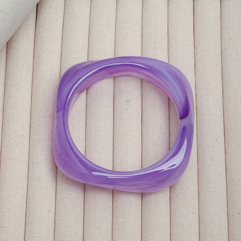 Bracelets en acrylique courbés pour femmes