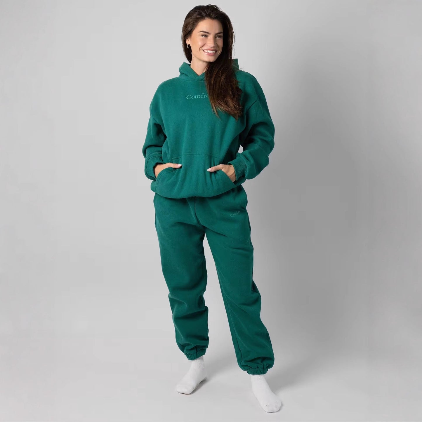 Ensemble sweat à capuche et pantalon doublé en polaire