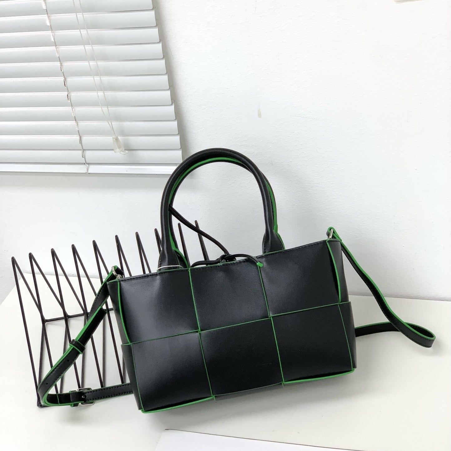 Sac cabas bandoulière en cuir véritable