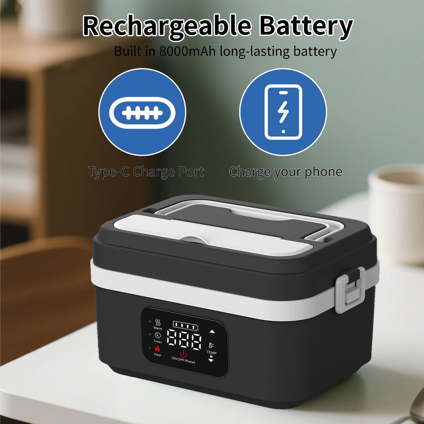 Boîte à déjeuner chauffante USB portable