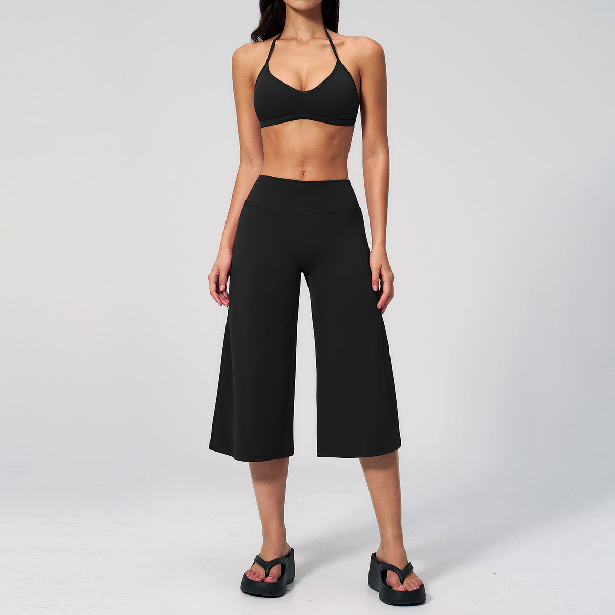 Ensemble de yoga pour femme : soutien-gorge anti-choc, short taille haute, tenue de sport deux pièces