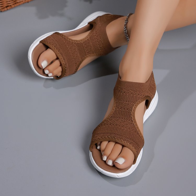 Chaussures :Sandales à bout ouvert en résille pour femmes