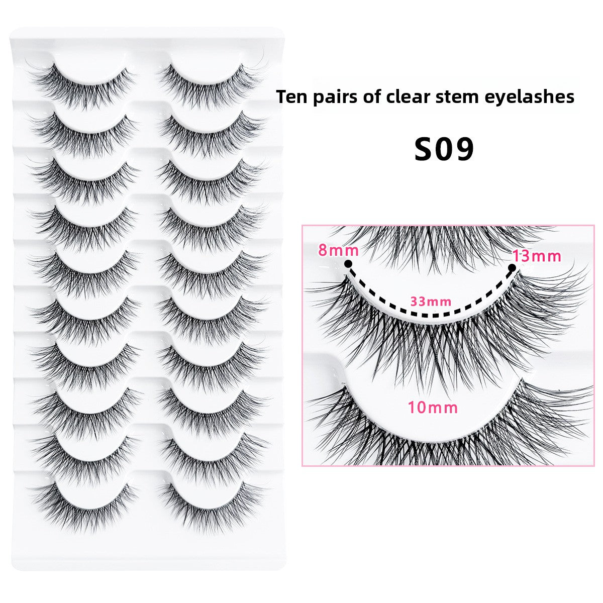 Faux cils 10 paires effet naturel