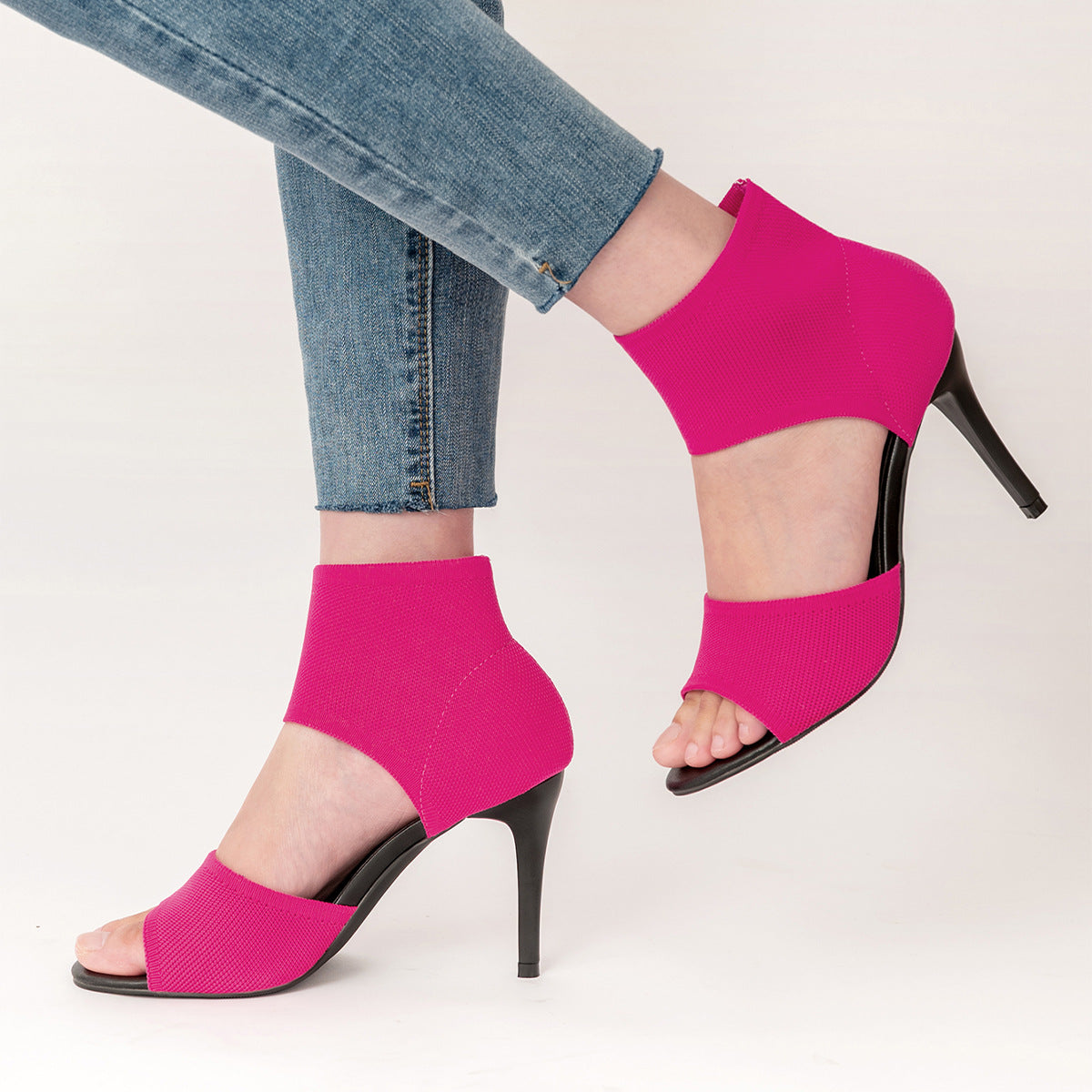 Sandales à talon fin pour femmes, style embrasse