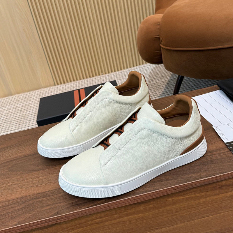Chaussures décontractées à enfiler pour hommes avec bande élastique