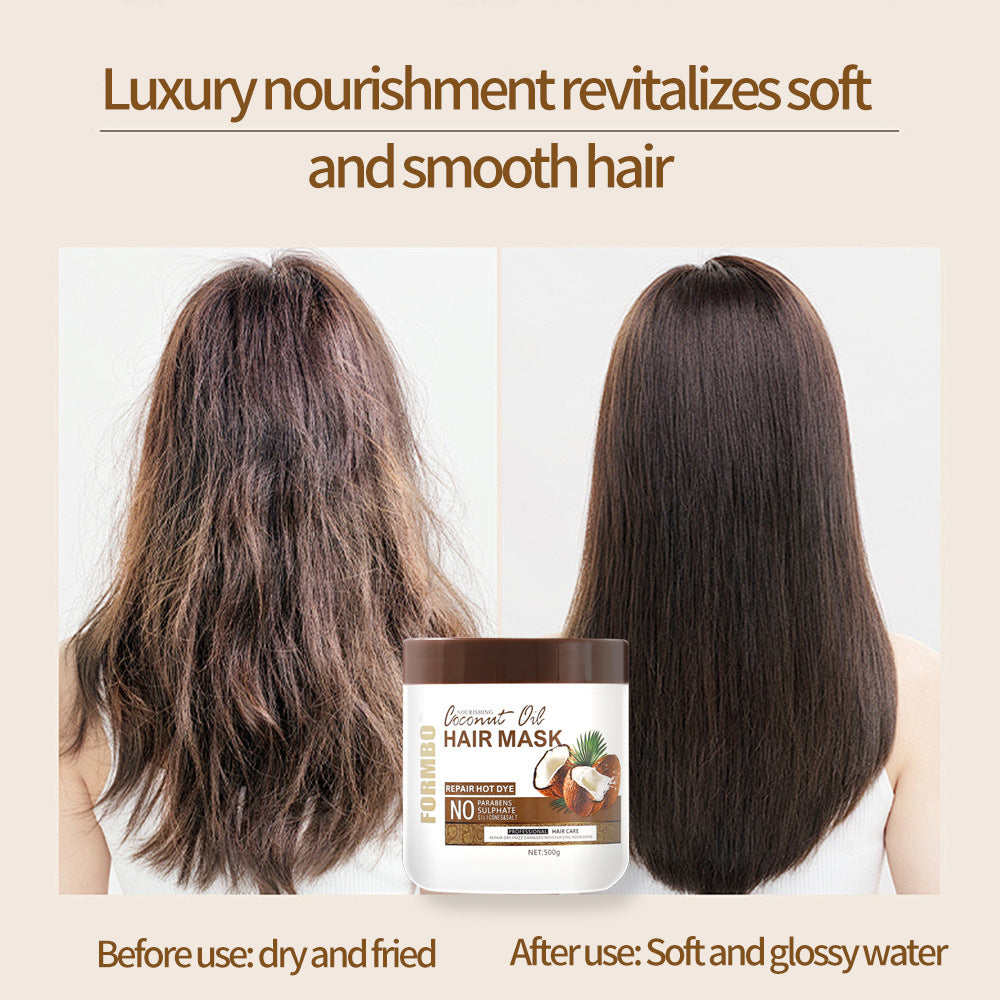 Après-shampoing à l'huile de coco Shampooing lissant