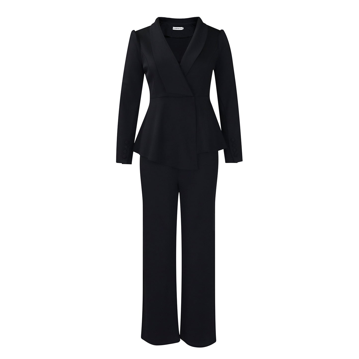 Habit :Ensemble tailleur élégant pour femme avec pantalon à jambes larges