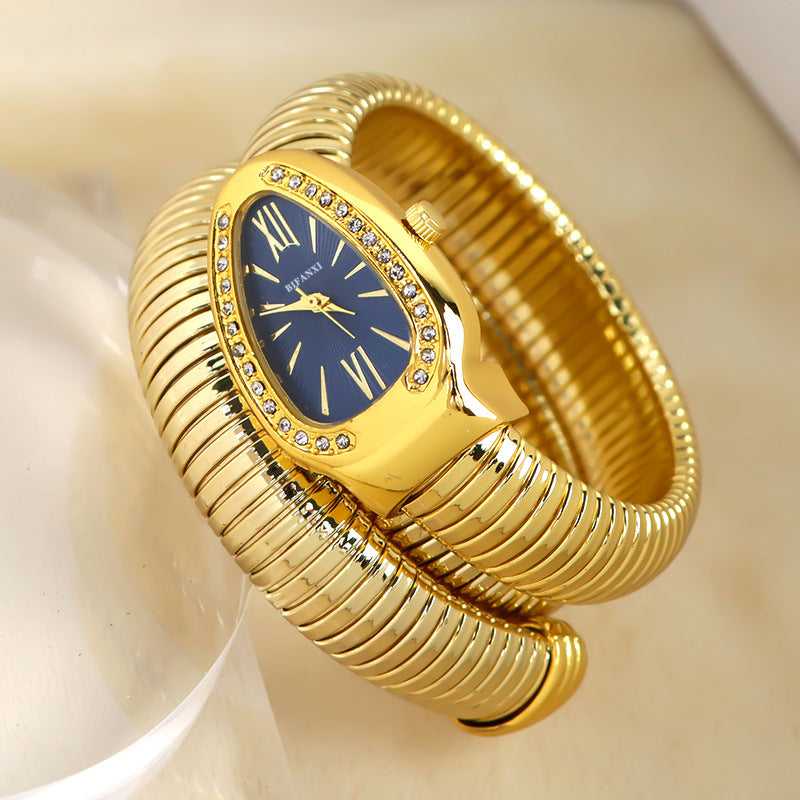 Montre en quartz bracelet serpent à la mode