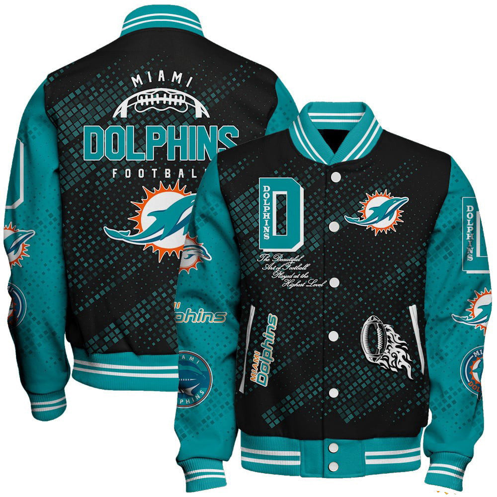 Veste de baseball à col montant