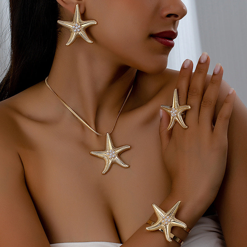 Bijoux en perles artificielles étoile de mer