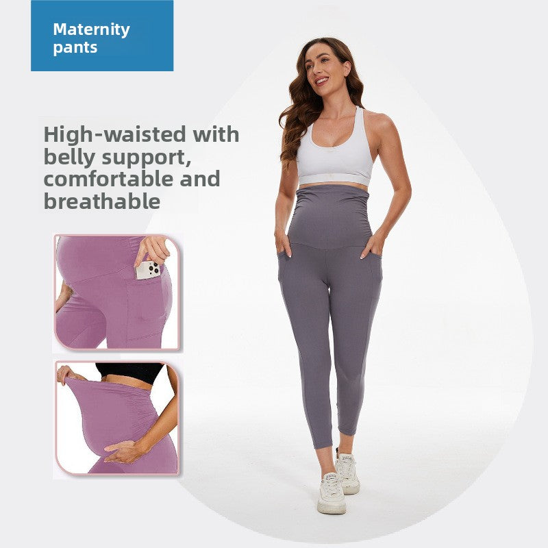 Pantalon de maternité avec poches de soutien du ventre
