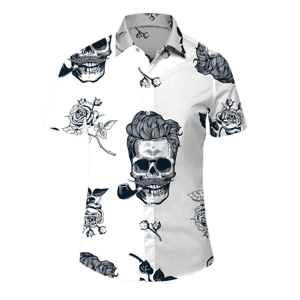 Chemise vintage pour homme à manches courtes