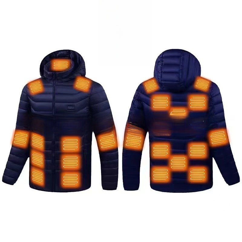 Veste d'hiver chauffante électrique USB pour hommes et femmes