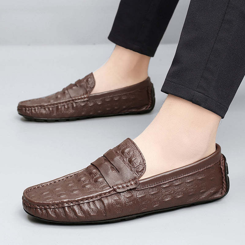 Mocassins en cuir véritable
