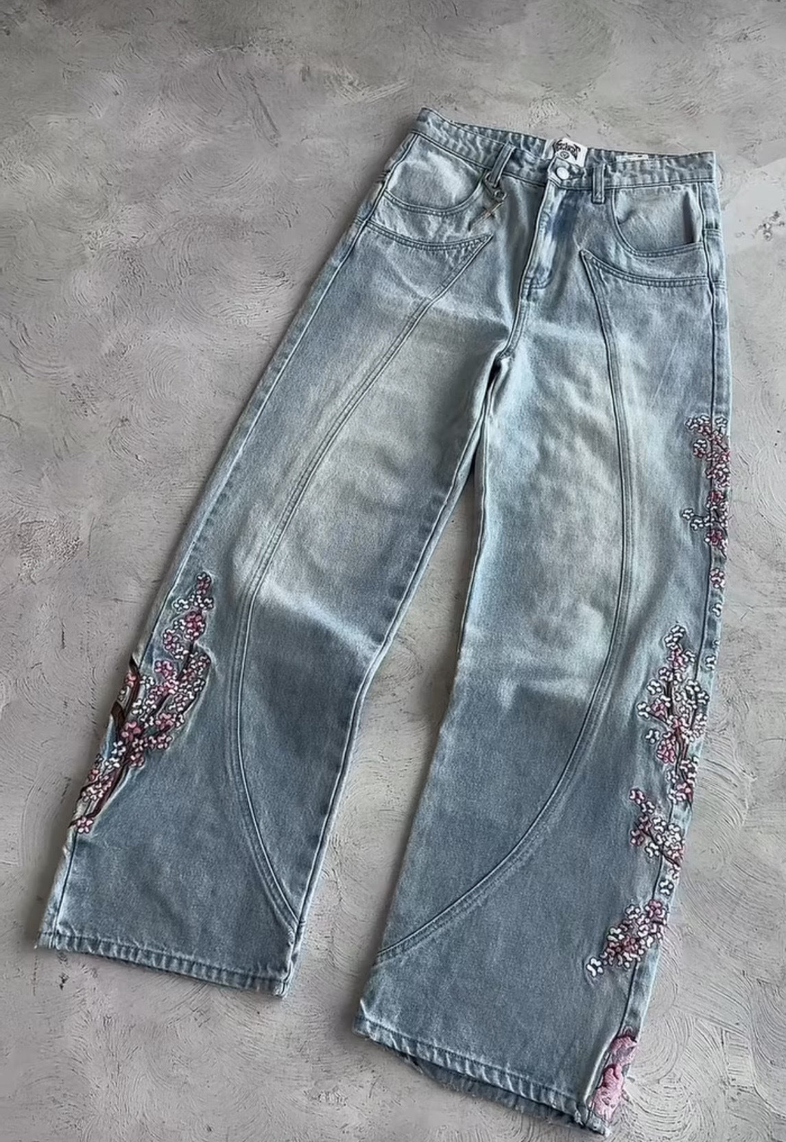 Pantalon droit style mop