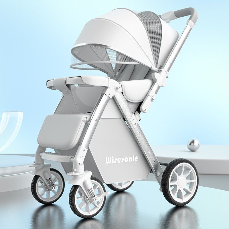Poussette bébé légère et pliable en deux positions