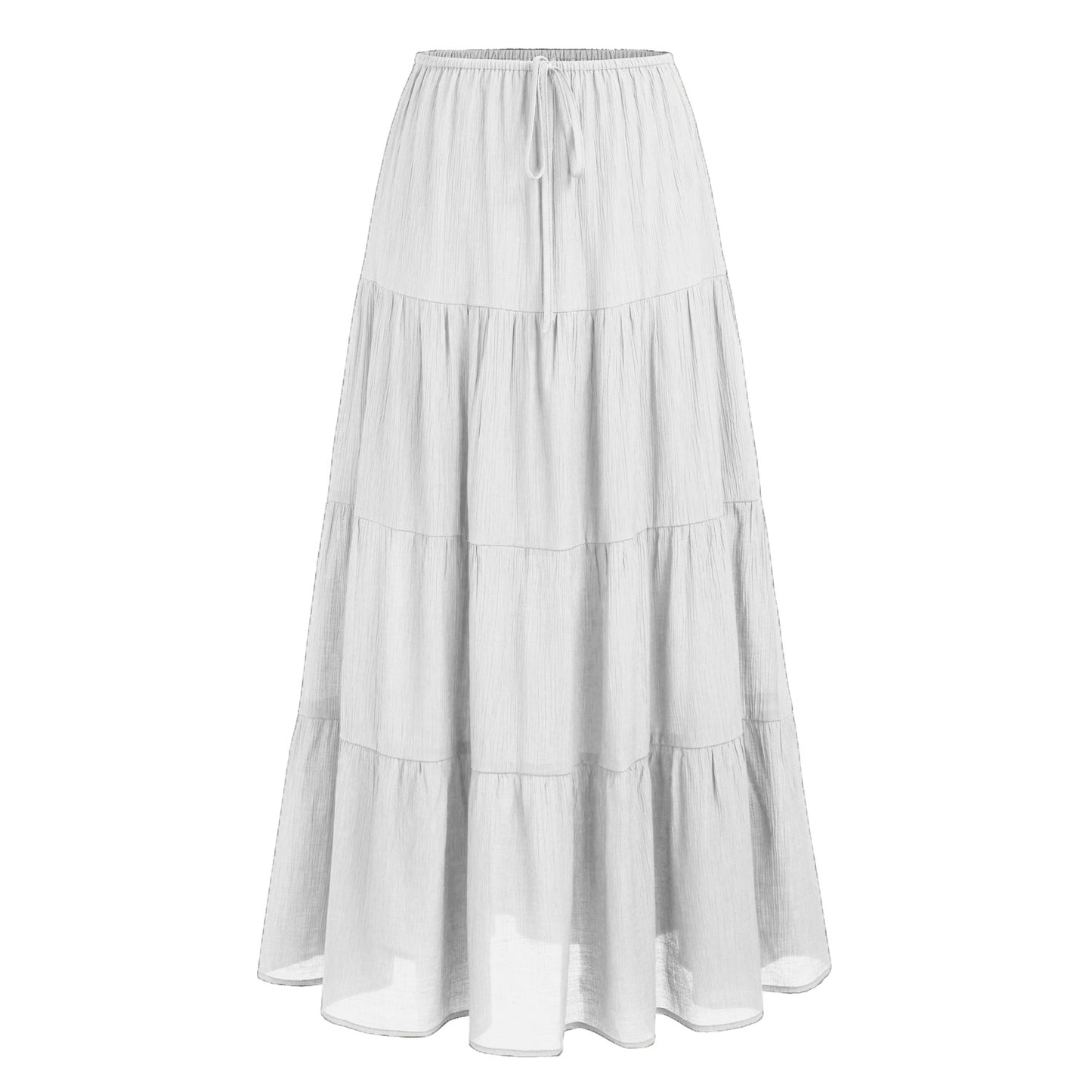 Jupe longue taille haute pour femmes avec dos lacé