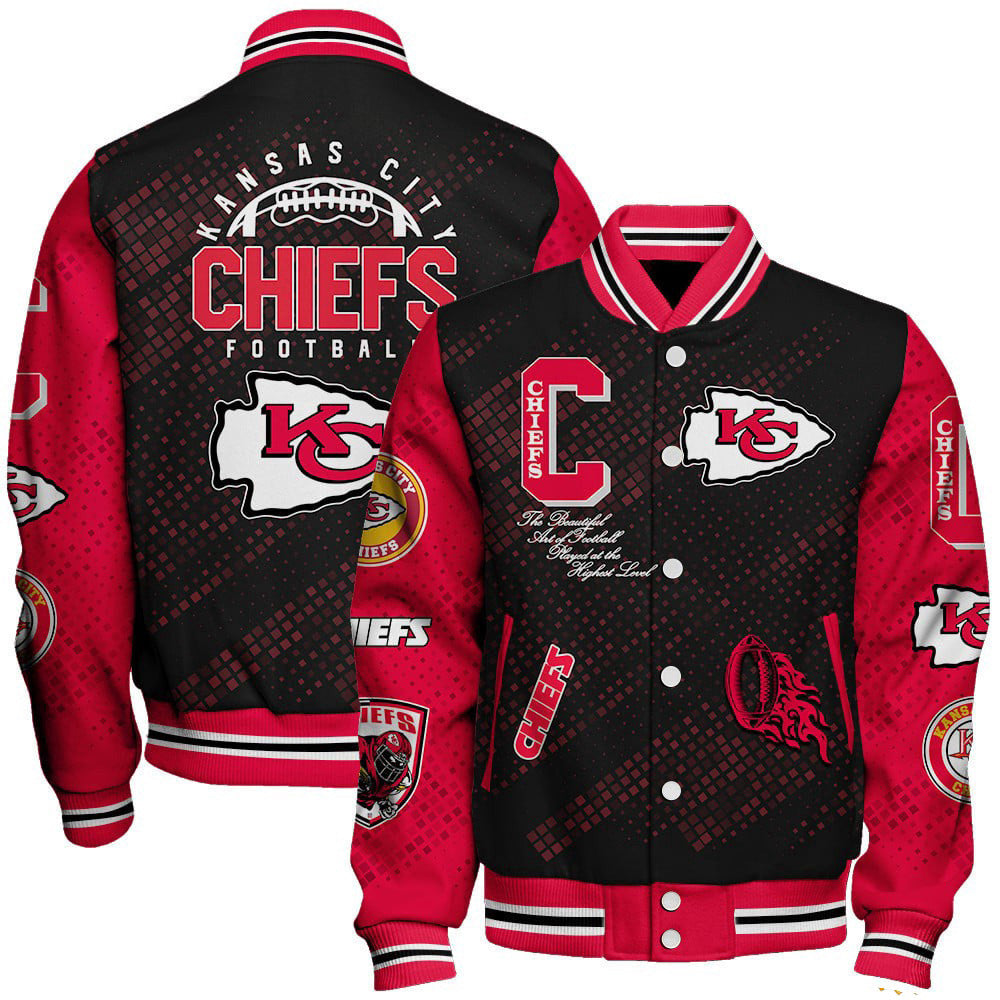 Veste de baseball à col montant