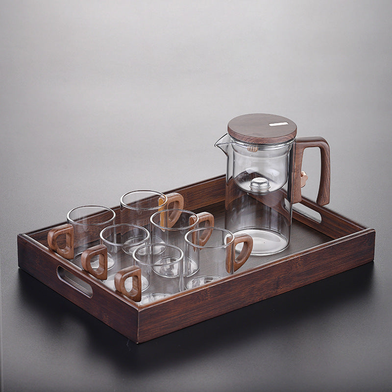 Théière en verre à séparation magnétique