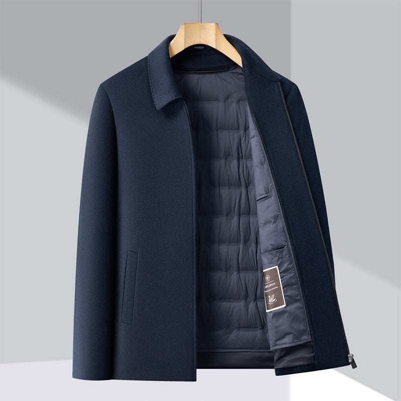 Veste à revers en laine mélangée pour homme