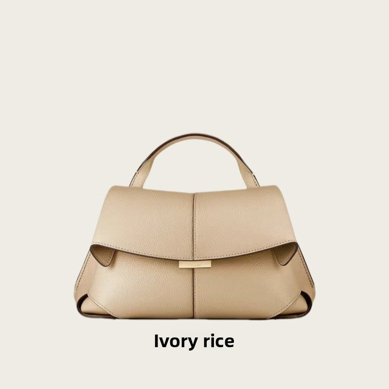 Sac bandoulière plissé en cuir véritable Polène Smile