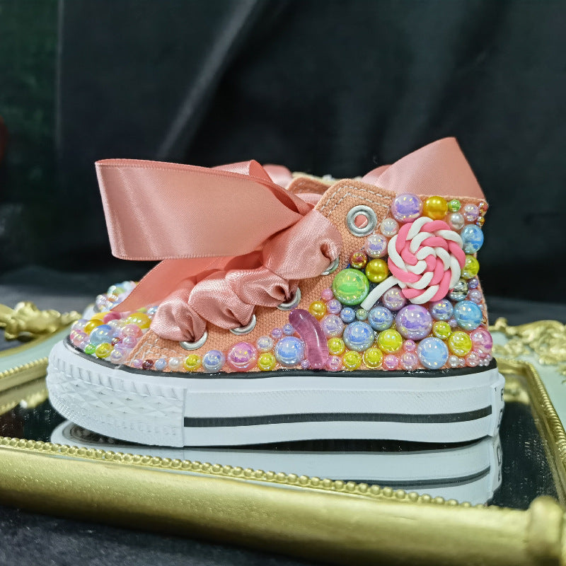 Chaussures montantes en toile pour enfants