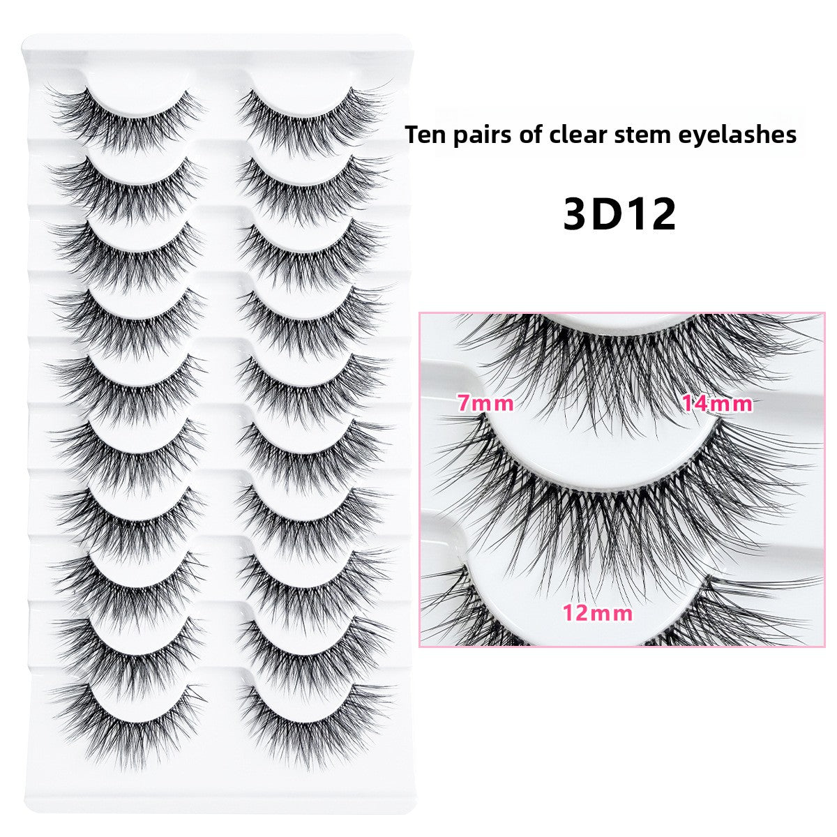 Faux cils 10 paires effet naturel
