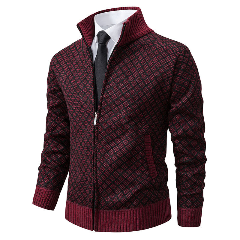 Cardigan à capuche en tricot pour hommes