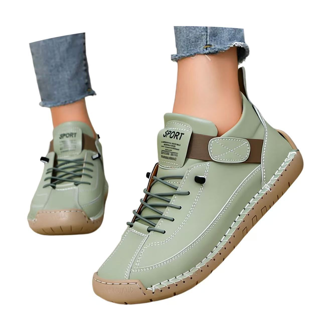 Chaussures plates décontractées pour femmes cousues à la main