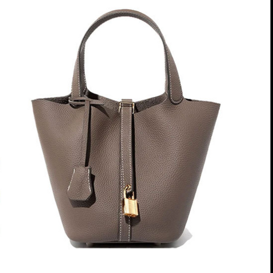 Sac seau en cuir pour femme