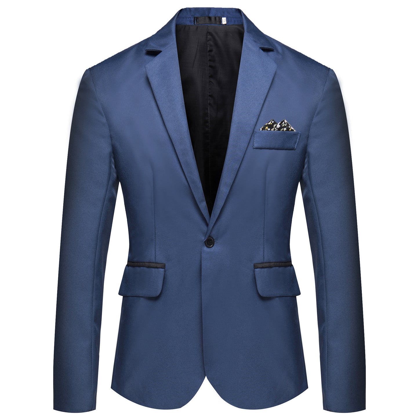 Veste de costume décontractée pour hommes à simple boutonnage