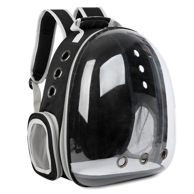 Sac à dos transparent pour animaux avec porte latérale
