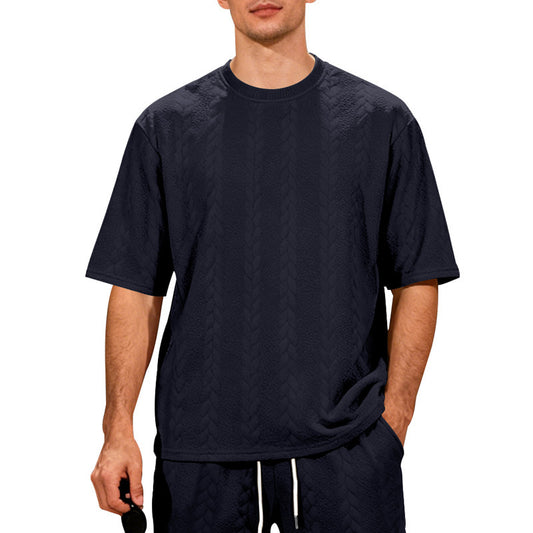 T-shirt en maille jacquard lourd