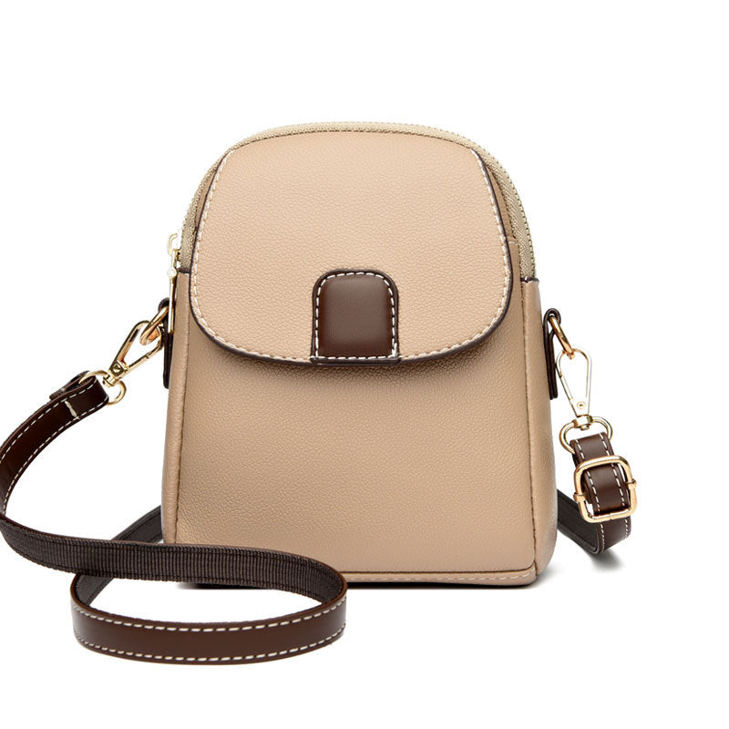 Sac bandoulière souple en cuir pour téléphone portable pour femme