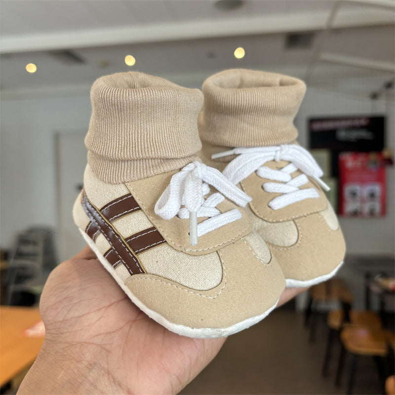 Chaussures pour bébé à semelle souple et doublure polaire